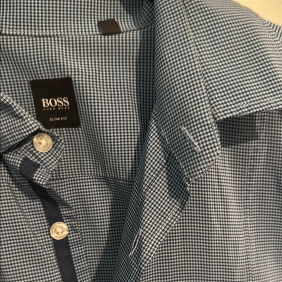Hugo Boss Blue Button-Up Shirt - Picture 2 of 2